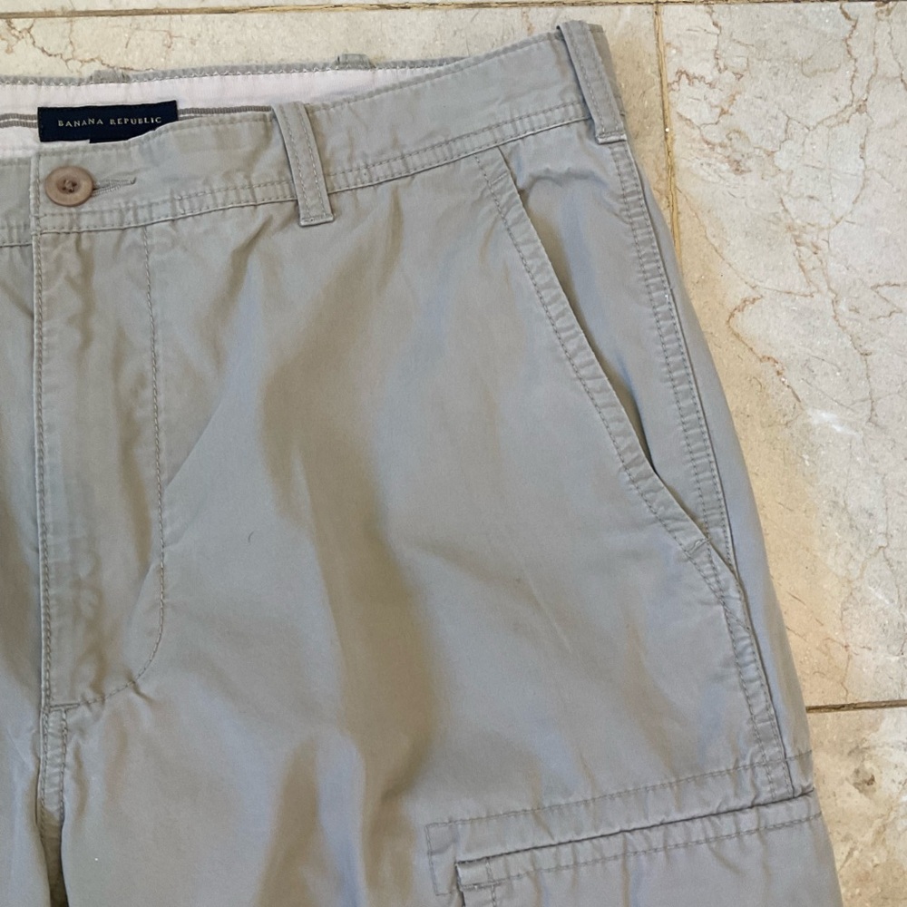 Banana Republic Cargo Pants, Khaki Color, 100% Cotton, 6-Pockets, Men’s 36 x 34 - Picture 4 of 15